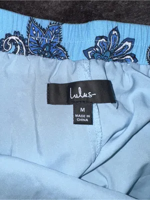 Lulus Women’s Strapless Matching Set Tube Top Bell Pants Blue Jumpsuit Medium thumbnail 9