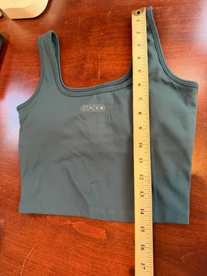 Stack Brand Embrace Square Neck Tank Dark Sea (Green) Colorway Size Small thumbnail 6