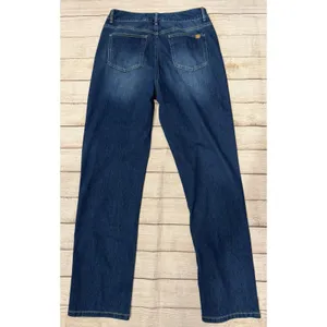 Halara Flex High Waisted Straight Leg Jeans Blue Pull On Stretch Large Tall thumbnail 3