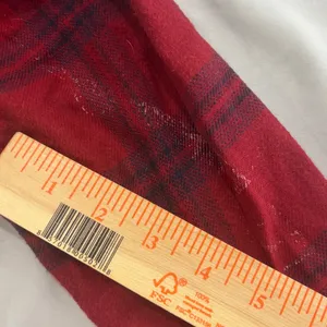 Madewell Red Plaid Flannel Button Down Shirt Cotton Long‎ Sleeve Size L thumbnail 10