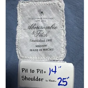 Abercrombie & Fitch Tank‎ Top Racerback Casual Everyday Blue Medium thumbnail 2