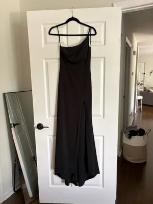 La Femme 28176 Long One-Shoulder Dress thumbnail 3