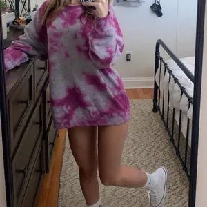 Wild Fable Purple/pink and grey tie dye oversized crewneck/sweatshirt tie dye, oversized sweatshirt, pastel colors, lounge wear, casual streetwear, fuzzy fabric, relaxed fit, colorful hoodie, fashion hoodie, grunge style thumbnail 2