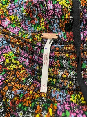Free People Floral Puff-Sleeve Crop Top in Multi Colors thumbnail 8