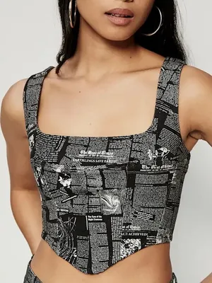 Reformation‎ Jeans Raya Style Zine Denim Bustier Top thumbnail 1