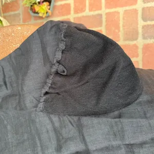 Free People Stefani boho black linen dress/ top with pockets sz s - cute summer dress or beach cover up thumbnail 4