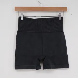 ITZON Womens Black High Waisted Ribbed Seamless Biker Shorts Size S thumbnail 4