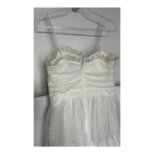 Lulus 2010s Ivory Swiss Dot Mesh Bustier Tiered Dress Medium thumbnail 11