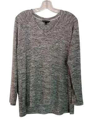 Banana Republic Tunic Top Womens M Grey‎ V-Neck Raglan Sleeve Loungewear Cozy thumbnail 1