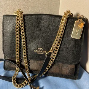 Coach Black and Brown signature Crossbody Bag thumbnail 4