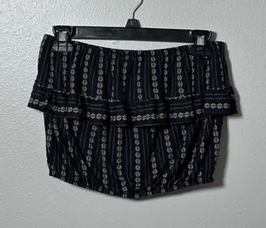 American Eagle Women Sleeveless Black Strapless Crop‎ Top size Small thumbnail 1