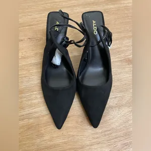 Aldo Elegant Black Lace-Up Heels thumbnail 2