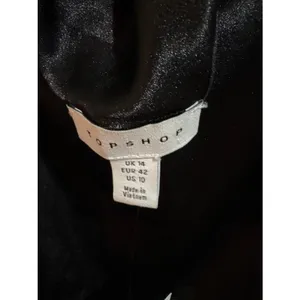 TOPSHOP Black One Shoulder Satin Slip Mini‎ Dress Size US 10 NWT thumbnail 4