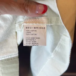 BEC & BRIDGE‎ Artie Mini Dress Tan/White Size 8 thumbnail 5
