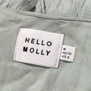 Hello Molly Light Green Mini Ruffle Dress Women’s 6 thumbnail 2