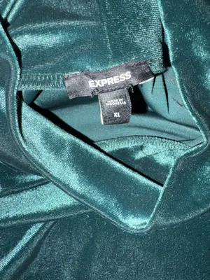 Express Velvet Bodysuit Green thumbnail 2