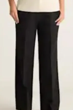 Quince Women's Black Ultra Stretch Ponte Trouser‎ Pants Size 8 thumbnail 1