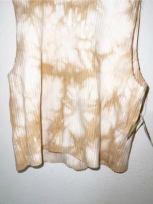 Aerie Ribbed High Neck Tie-Dye Tank Top - Beige/Cream thumbnail 3
