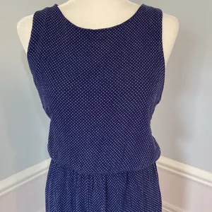 French Grey Jumpsuit Reagan Woven Polka Dot Cropped Sleeveless Size Large thumbnail 4