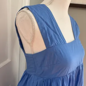 Anthropologie The Helena Square-Neck Tiered Midi Dress Smocked Scallop Size XXS thumbnail 2