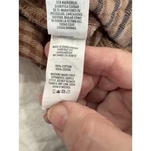 Aerie women’s gauze pants size M high waist brown plaid Loungewear grandmacore thumbnail 7