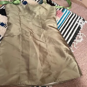 NWT‎ Current Mood green satin mini dress small thumbnail 7