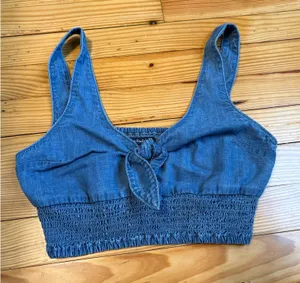 Abercrombie denim tie top thumbnail 1