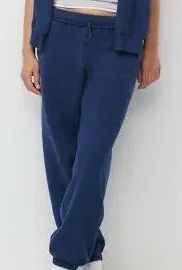 Aritzia cozy fleece navy sweatpants size xxs thumbnail 1