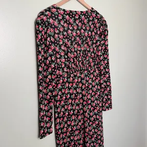 NWT Boden Women’s Jersey Tea Midi Dress Diamond Rose Floral Black Pink 6 Petite thumbnail 6
