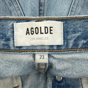 AGOLDE Riley High Rise Straight Crop Jeans Light‎ Wash Distressed 23 A056B-811 thumbnail 6