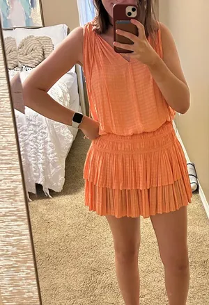 Current Air Zoey Pleated Mini Dress thumbnail 1
