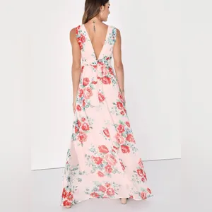 Lulu’s Garden Meandering Maxi Dress Blush Floral NEW WITH TAGS Small thumbnail 9