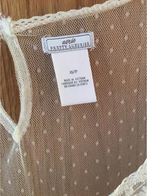 Aerie Pretty Luxuries Lace Shirt Top Blouse Size XS Extra Small thumbnail 9