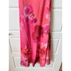 Paper Heart Pink Orchid Floral Cowl Neck Maxi Dress Small Romantic Resort Fairy thumbnail 4