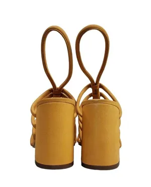Free People Womens 7.5 Colette Leather Sandal in Hot Orange NEW thumbnail 6