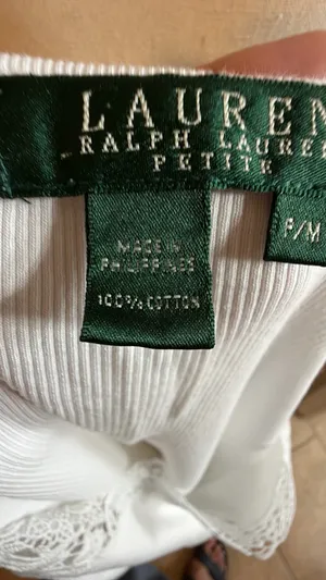 Lauren Ralph Lauren Cream Lace-Trim Ribbed Scoop Neck Long Sleeve thumbnail 6