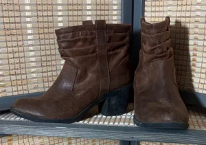 Arizona Jeans Brown Women's Ankle Booties with Block Heel thumbnail 1