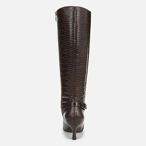 New! Naturalizer Eartha Knee High Boots Chocolate Croc Size 8.5 thumbnail 5