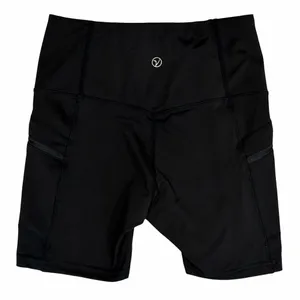 Vogo Athletica Womens S Bike Shorts Black Zip Pockets Stretch Gym Training thumbnail 2