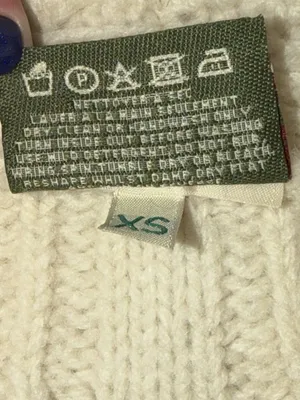 Vtg Carraig Donn Aran Cardigan Women XS Cream 100% Merino Wool Made in Ireland thumbnail 4