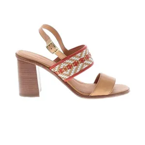 Frye Sandals Size 8 Tan Open Toe Braided Leather Amy Ankle Strap Block Heel thumbnail 3