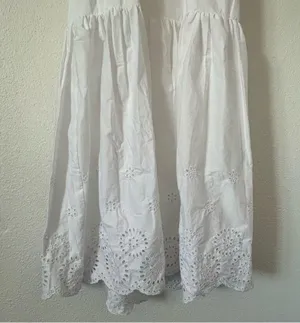 eyelet halter maxi summer dress sz large thumbnail 3
