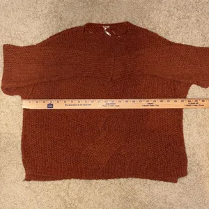 Free People Coco‎ V-Neck twist front textured sweater terracotta size XS/S thumbnail 8