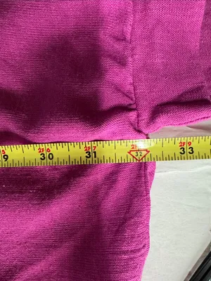 Umgee Fuchsia Button-Down Shirt with Frayed Placket XL oversized linen blend thumbnail 11