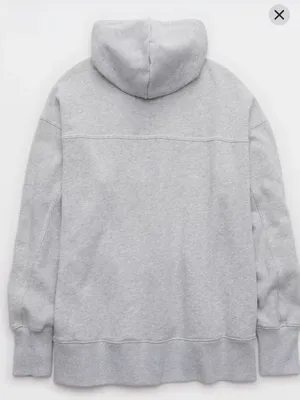 Aerie Travel Hoodie Oversized Gray Small thumbnail 5