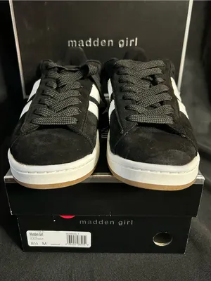 Madden Girl Nollie Black & White Microsuede Sneakers Women’s SZ 8.5 BNIB thumbnail 3