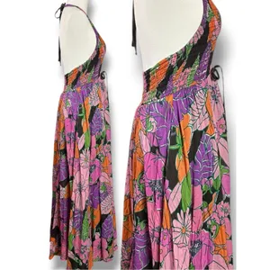 Free People Bohemian Retro 70s Beachy Bayside Florals Halter Maxi Dress Small thumbnail 10