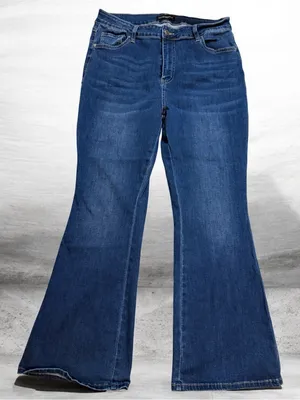 Flying Banana Los Angeles Jeans Women's 16S Bell Bottom Flare Blue Denim thumbnail 1