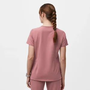 Figs Catarina One Pocket Scrub Top Mauve Size Small thumbnail 2