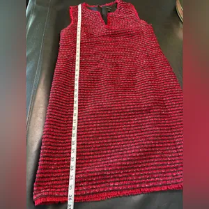 Ann Taylor Textured Red Midi Dress thumbnail 14